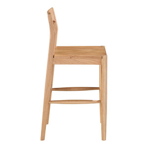 Low Price Eco-Friendly Rubber Wood <b>Bar</b> Stool | OEM Solid Wood Counter Stool with Rustic Antique Design - Product Image 3