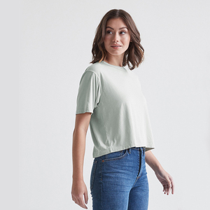 เสื้อยืดคอกลมแขนสั้นทรงพอดีตัว สีพื้น ผ้าเจอร์ซีย์ถักจากผ้าฝ้าย สำหรับผู้ชาย สไตล์ลำลอง - Product Image 6