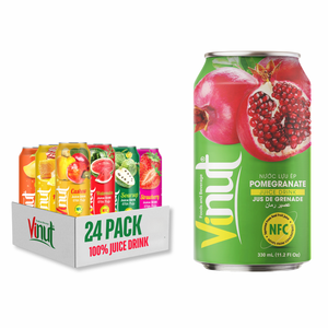 Zumo de Granada de 330ml VINUT Vietnam Bebida sin azúcar Opción de etiqueta personalizada y muestra gratis - Product Image 1