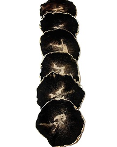 ชุดแผ่นรองแก้วเรซินสีดำสุดพิเศษมี4ชิ้นวัสดุพรีเมียมและแผ่นรองแก้วราคาพิเศษ - Product Image 5