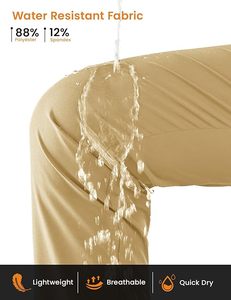Pantalones de Mujer Color Caqui con Cordón Ajustable, Mezcla de Poliéster y Algodón que Absorbe la Humedad, Ropa Casual para Exteriores - Product Image 3