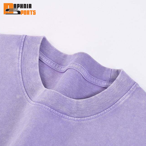 Camisetas de Manga Corta para Hombre, Personalizadas con Logotipo, Lavado Ácido, Jersey Sólido, 100% Algodón, Impresión Digital, Colores y Tallas Personalizadas - Product Image 5