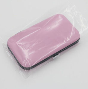 Pink Portable Stainless Steel Nail <b>Kit</b> Case Luxurious Style Ziplock Packaging <b>Manicure</b> Tool Storage Box 10-in-1 Nail Clipper - Product Image 5