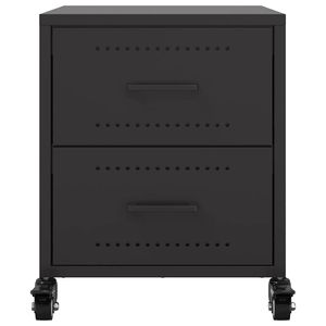 Comodino in acciaio nero 14.2 comodino elegante "x 15.4" x 17.1" - Product Image 6