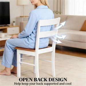 Set di 2 Sedie da Pranzo in Legno Grigio Chiaro per Uso in Cucina - Product Image 4