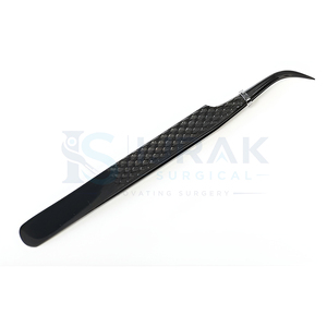 Professional Black Curved Lash Tweezers Stainless Steel Precision Fine Tip <b>Eyelash</b> Extension <b>Applicator</b> for Volume Lashes Salon - Product Image 4