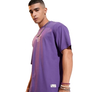 T-shirt personnalisé 100% coton T-shirt surdimensionné de sport d'entraînement de gymnastique lourd pour les hommes imprimé Style décontracté respirant grande taille - Product Image 3