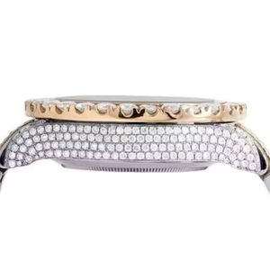 Exquisito Reloj de Lujo con Diamantes de Moissanita, Acabado Brillante, Esfera Elegante y Piedras Relucientes, Perfecto para Vestir en la Noche - Product Image 3