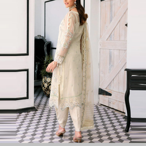 Robe de soirée à manches longues brodée prête à porter pour femmes / Robe de soirée et de mariage de haute qualité pour femmes - Product Image 2