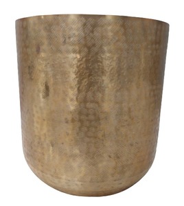 Modern Gold Metal Planter Cylinder Pot Decorative Indoor Outdoor Flower Pot Minimalist Home Garden Office <b>Tabletop</b> Planter. - Product Image 5