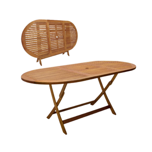 Best Quality <b>Dining</b> Bars Restaurants <b>Dining</b> <b>Table</b> Modern Design Solid Wood Outdoor <b>Folding</b> <b>Table</b> With Oval Shape - Product Image 4