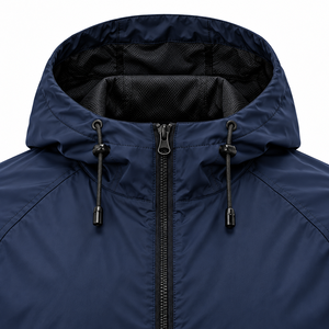 Men's <b>Black</b> Hooded <b>Windbreaker</b> Jacket Lightweight Sporty Zip Up Coat with Pockets <b>windbreaker</b> for men - Product Image 6