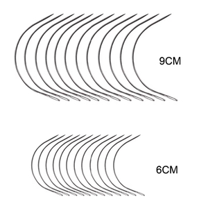 Aiguilles d'extension courbées écologiques de 6 cm et 9 cm, en acier inoxydable, en forme de C, pour tissage de cheveux, outil de couture en gros - Product Image 1
