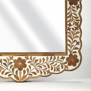 Modern Style Wood Wall <b>Mirror</b> with Bone Inlay Frame Customized Thickness Best Price Wall Decoration - Product Image 6