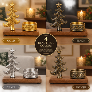 Objet décoratif de Noël en laiton avec étoile sur le dessus et bol floral sur base en bois, décoration de table pour la maison et l'hôtel - Product Image 3