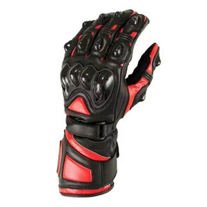 Gants de moto en cuir de qualité supérieure, personnalisés, à écran tactile, à doigts entiers, séchage rapide, évacuation de l'humidité, revêtement en polyuréthane - Product Image 3