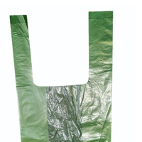 Sacs en plastique simples, solides, imperméables et lavables pour t-shirts, sacs de courses pour supermarchés et épiceries avec logo et impression « Merci »