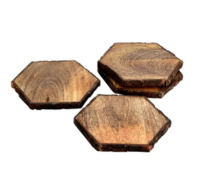 Wood Coaster Kitchen Accessory Factory Cup <b>Mat</b> Bulk Natural Wooden Coasters with Laser Engraving Logo - Product Image 2