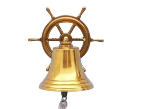 Timbre Náutico de Latón de 3 Pulgadas, Volante de Barco Pulido, Montado en Pared, Redondo, Decorativo, Artesanía Metálica - Product Image 2