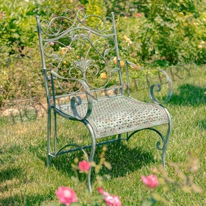 Chaise de jardin en métal de haute qualité avec nouvelle finition enduite de poudre de fabricants et exportateurs indiens - Product Image 1