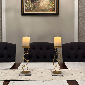 Durable Handmade Embossed <b>Brass</b> <b>Candlestick</b> Holder Set of 2 Home Multi Occasion Wedding Easter Christmas Decor - Product Image 5