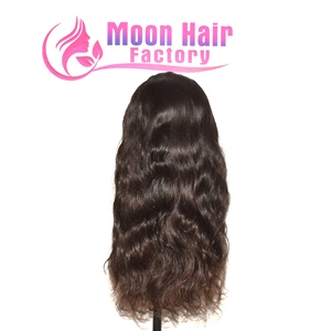 วิกผมแท้แบบอินเดีย Remy ลอนธรรมชาติ เนื้อนุ่มพลิ้วไหว  แบบติดกาวด้านหน้า  ให้ความรู้สึกเหมือนหนังศีรษะจริง  จัดทรงสำเร็จ  หนาเต็มศีรษะ - Product Image 6