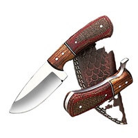 Magnifique couteau de chasse et de camping Sizzco OEM de qualité industrielle, fait main, en acier inoxydable, à lame fixe forgée, avec manche en bois Micarta
