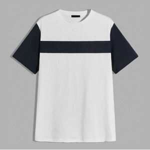 เสื้อยืดผู้ชายผ้าฝ้ายออร์แกนิคระบายอากาศดี ดีไซน์สีสันตัดกัน สไตล์ลำลองสำหรับฤดูร้อน เสื้อคลุมลำลองแนวสตรีทแฟชั่น - Product Image 3