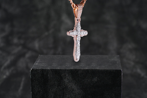 Colgante de Cruz de Plata de Ley 925 Personalizado, Joyería Religiosa, Colgante Hip Hop, Joyería Fina, Colgante de Moissanita Personalizado - Product Image 2