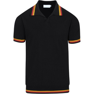 Suéteres de Punto Personalizados al por Mayor de Alta Calidad para Verano 2025, Playeras de Punto para Hombre, Estilo Polo a Rayas, Fabricante de Suéteres de Punto OEM/ODM - Product Image 4