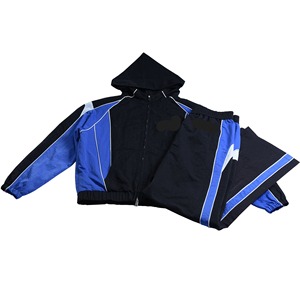 Custom Men's Polyester Nylon Windbreaker Tracksuit Printed Training Jacket and Jogger <b>Set</b> Waterproof - Product Image 1