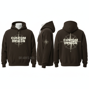 Sweat-shirt à capuche zippé vert personnalisé pour homme en molleton avec poche rayée, respirant, coupe classique, pour l'automne, décontracté - Product Image 6
