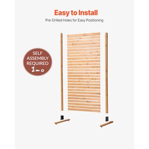 Pannello Decorativo Autoportante Pieghevole in Legno per Esterni 91,4 cm L x 193 cm H - Schermo Privacy per Patio - Product Image 5