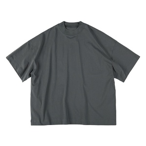 เสื้อยืดสีพื้นเนื้อหนาสำหรับผู้ชาย แฟชั่นโอเวอร์ไซส์ เสื้อยืดหนาสำหรับผู้ชาย ไซส์ใหญ่ ขายส่ง เสื้อยืดลำลองสำหรับออกกำลังกาย รับสั่งทำ - Product Image 2