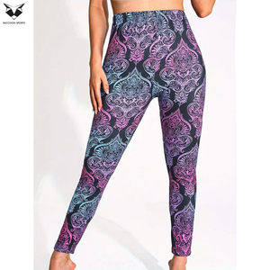 Breathable Product Best Quality Women Fitness Compression Leggings, Latest Design Full-Length Spandex Compression <b>Tights</b> - Product Image 5