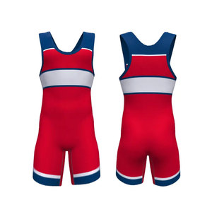 Uniformes de Lucha Libre con Descuentos por Volumen, Singlet Elástico, Diseños Personalizados OEM, 100% Poliéster, Secado Rápido y Transpirable - Product Image 1