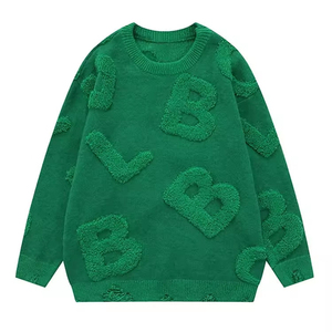 Pull à capuche unisexe surdimensionné en tricot, motif crânes imprimé floqué, vêtement d'hiver anti-boulochage, manches régulières, doublé et respirant - Product Image 4