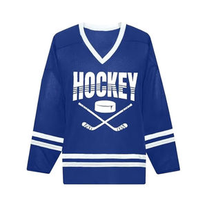 เสื้อและกางเกงฮอกกี้น้ำแข็งแบบยูนิเซ็กซ์ โพลีเอสเตอร์ 100% แห้งเร็ว ระบายอากาศได้ดี ชุดกีฬาแบบซับลิเมชั่น - Product Image 3