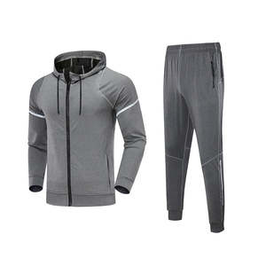 Chándal Deportivo con Capucha y Cremallera para Hombre, Ropa Deportiva de Primera Calidad, Ropa de Gimnasio de Secado Rápido y Transpirable, 100% Algodón Felpa, Invierno - Product Image 3
