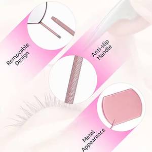 Matte Pink Stainless Steel Wall Mounted <b>Magnifying</b> <b>Makeup</b> <b>Mirror</b> with Textured Handle for Precise Application and Powder Use - Product Image 6