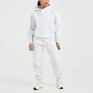 Sudaderas con capucha y cuello redondo para mujer, de alta calidad, al por mayor, con logo frontal personalizado, mangas caídas, puños y dobladillo acanalados, cómodas y transpirables - Product Image 6
