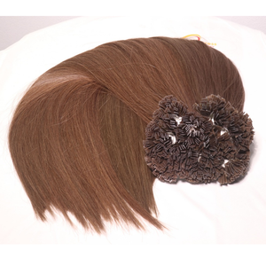 Extensiones de Cabello Liso con Punta Plana Anh Hair C12, Cabello Remy Vietnamita 100% Natural, 100g, Castaño Cálido, Doble Trama, Tejido a Máquina - Product Image 1