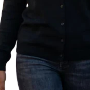 Cardigan en tricot noir pour femme, brodé, boutonné sur le devant, style décontracté, léger, vêtement d'extérieur tendance - Product Image 6