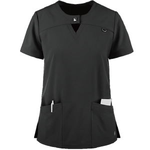 Blouse d'hôpital personnalisée de luxe OEM avec plusieurs poches en tissu polyester unisexe - Product Image 3