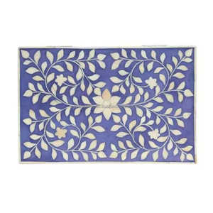 Joyero de lujo con incrustaciones de nácar, organizador único e idea de regalo reflexiva de Royal Decore Mart - Product Image 3