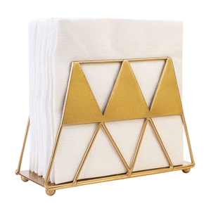 Porta pañuelos de hierro de estilo nórdico de diseño minimalista para decoración de mesa de comedor, decoración de hotel, portapañuelos resistente al viento. - Product Image 2