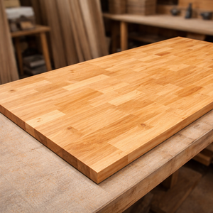 Factory Direct Custom Wooden <b>Table</b> Top Solid Rubberwood Desktop with Smooth Finish Wholesale Price - Product Image 1