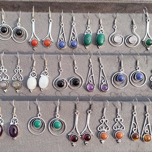 ต่างหูห่วงพลอยธรรมชาติลดราคาพิเศษ ทำจากทังสเตน งานแฮนด์เมด สำหรับผู้หญิง สไตล์คลาสสิก ใส่ได้ทุกวัน งานปาร์ตี้ งานแต่งงาน ของขวัญ - Product Image 1