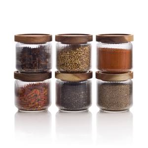 Decorative Glass <b>Jar</b> With Wooden Lid For Storing <b>Cookies</b> Candy Nuts Tea Coffee Herbs And Kitchen Essentials <b>jar</b> - Product Image 5
