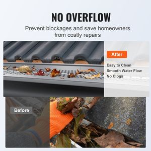 Filtro a lamelle in alluminio fai-da-te da 5 pollici per protezione grondaie, 26 pezzi, lunghezza totale 104 piedi, coperture per alette e prese d'aria con diametro foro 0,157 piedi (0,0) - Product Image 3